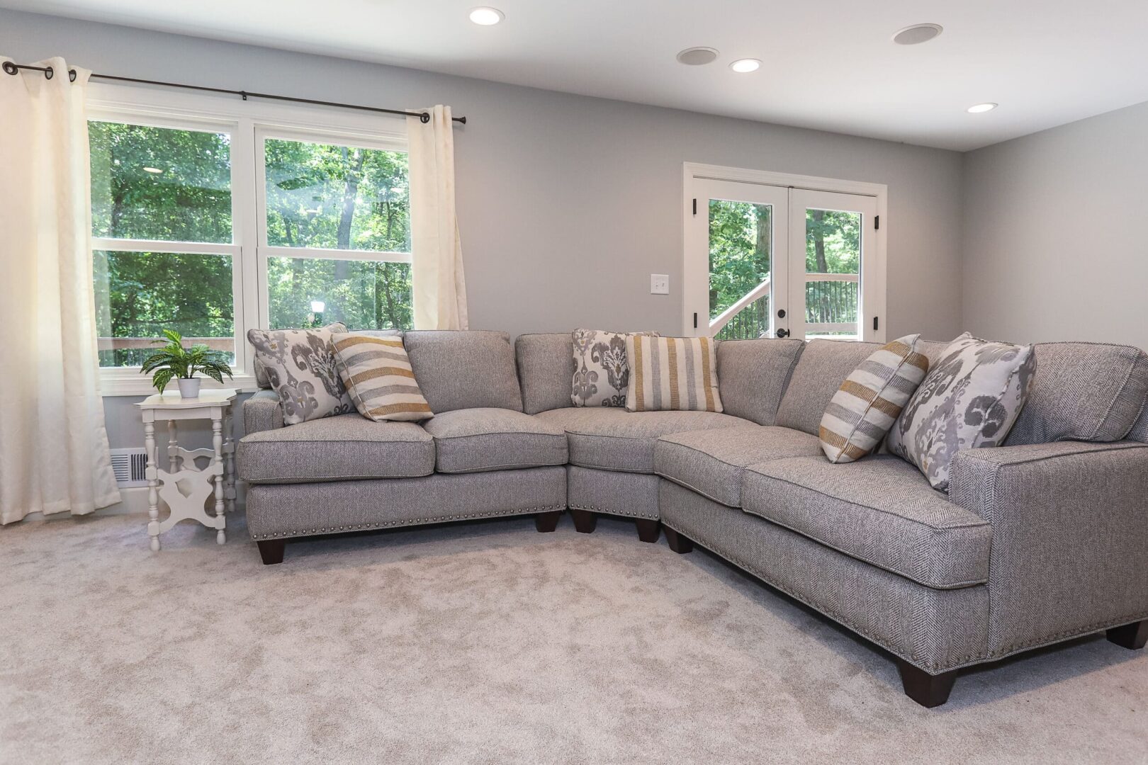 bright and airy basement remodeling project